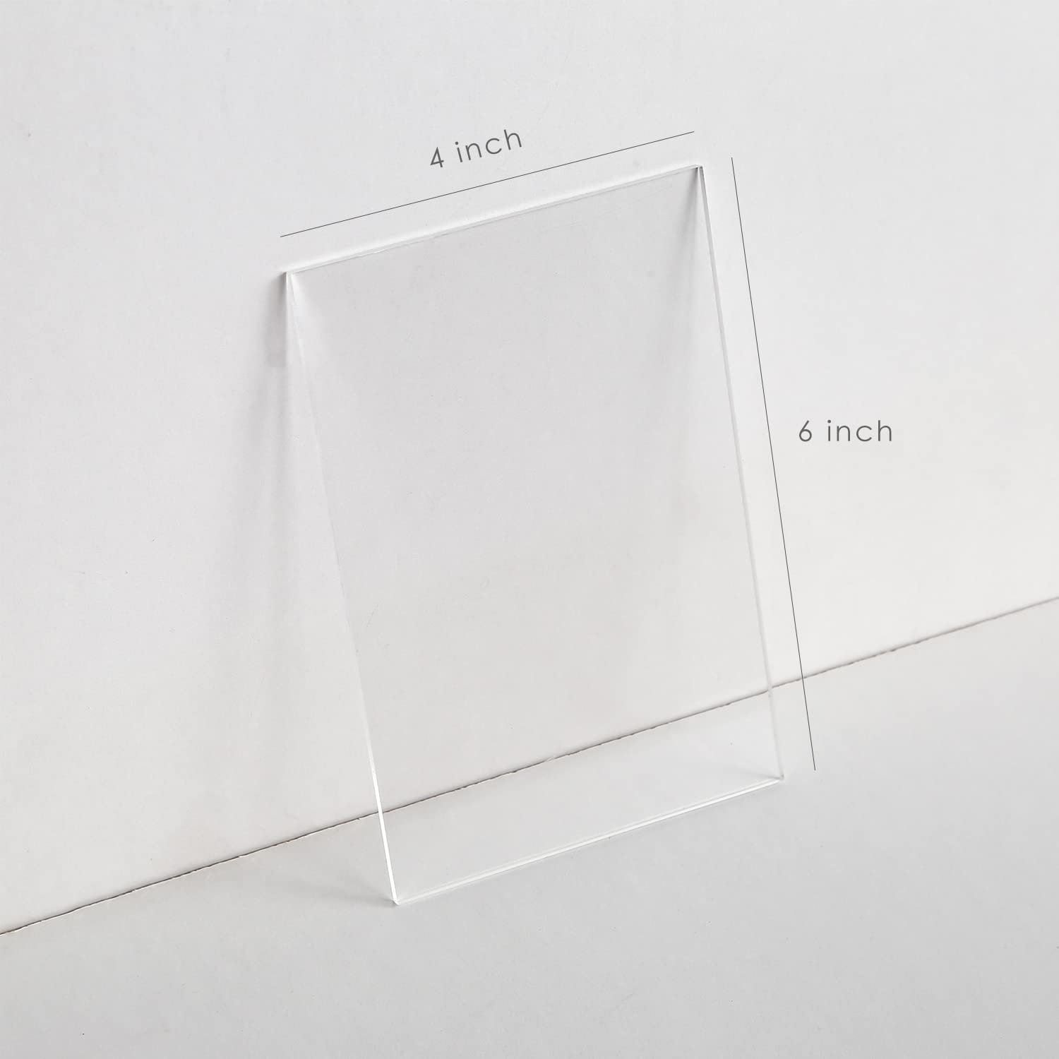 Uniqooo 20 Pack Clear Blank Acrylic Sign Acrylic Wedding Table Numbers, 4 X 6 In, Diy Acrylic Sheet For Wedding Table Number Hol
