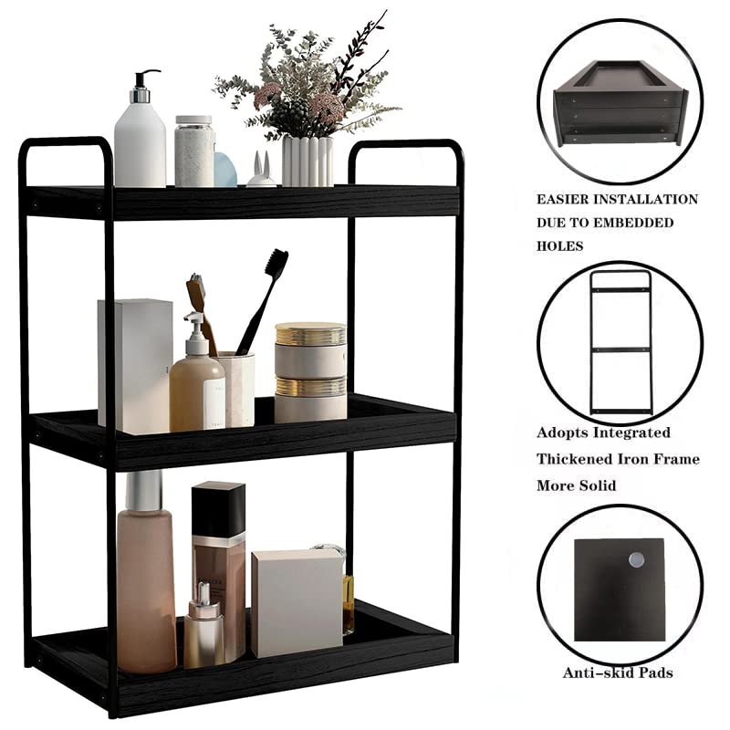 Dorhors 3 Tier Bathroom Counter Organizer,Countertop Bathroom Organizer And Storage Shelf,Bathroom Counter Tray And Vanity Organ