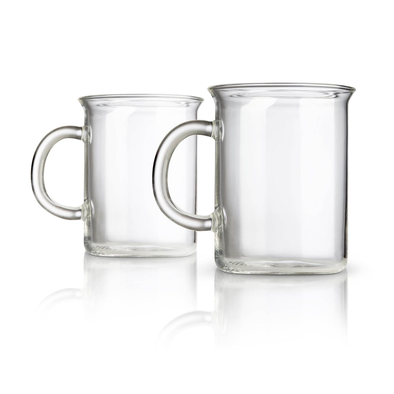 Chemex Glass Coffee Mugs, 16 oz, Set of 2, CShaped Handle Beaker Design