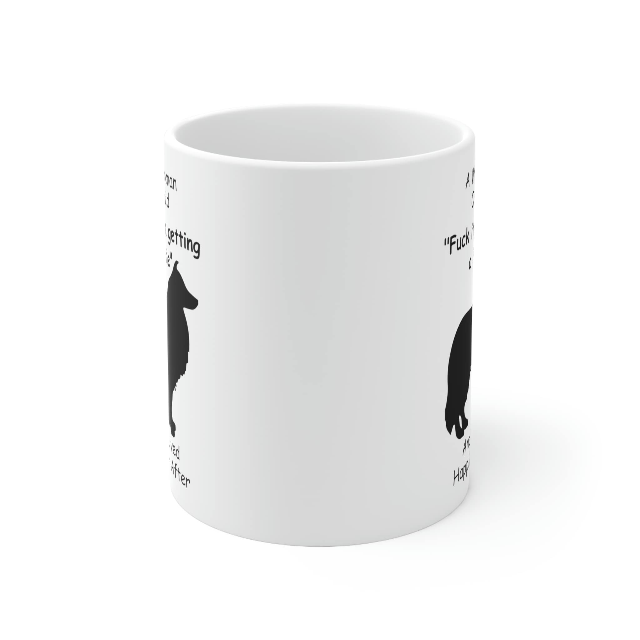 Lovesout Funny Silhouette Sheltie Shetland Sheepdog Mom Gifts For Women Mother 'S Day 2024 A Wise Woman Once Said Coffee Mugs Wi