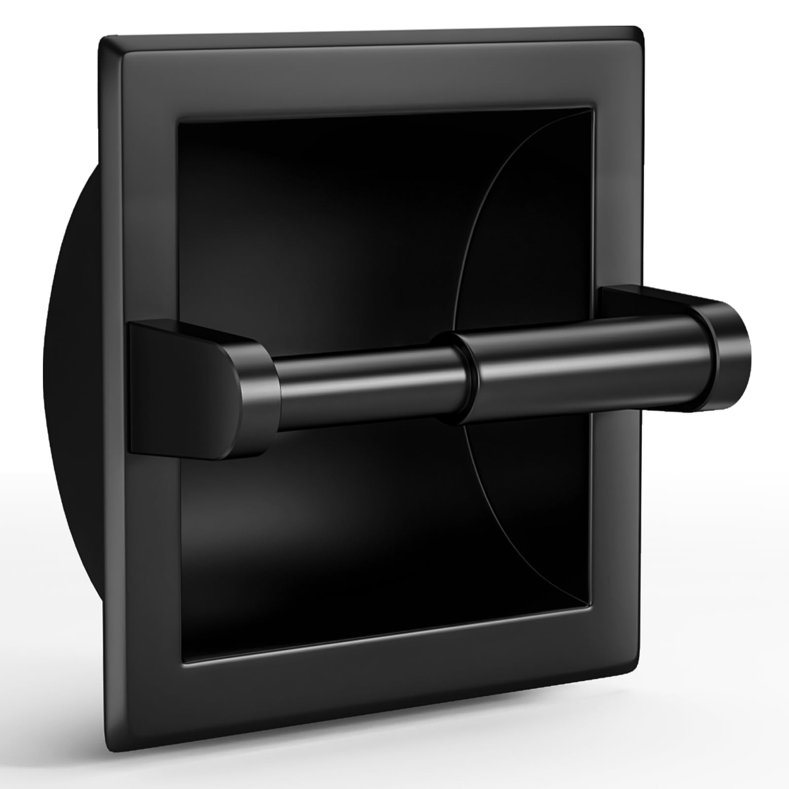 Pokim Matte Black Recessed Toilet Paper Holder/Tissue Paper Holder Stainless Steel Toilet Paper Holder In Wall For Bathroom Acce