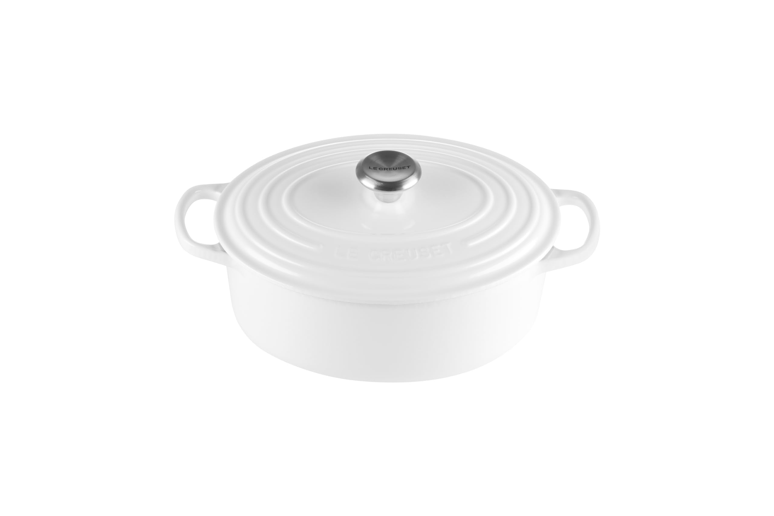 Le Creuset Enameled Cast Iron Signature Oval Dutch Oven, 2.75 Qt., White