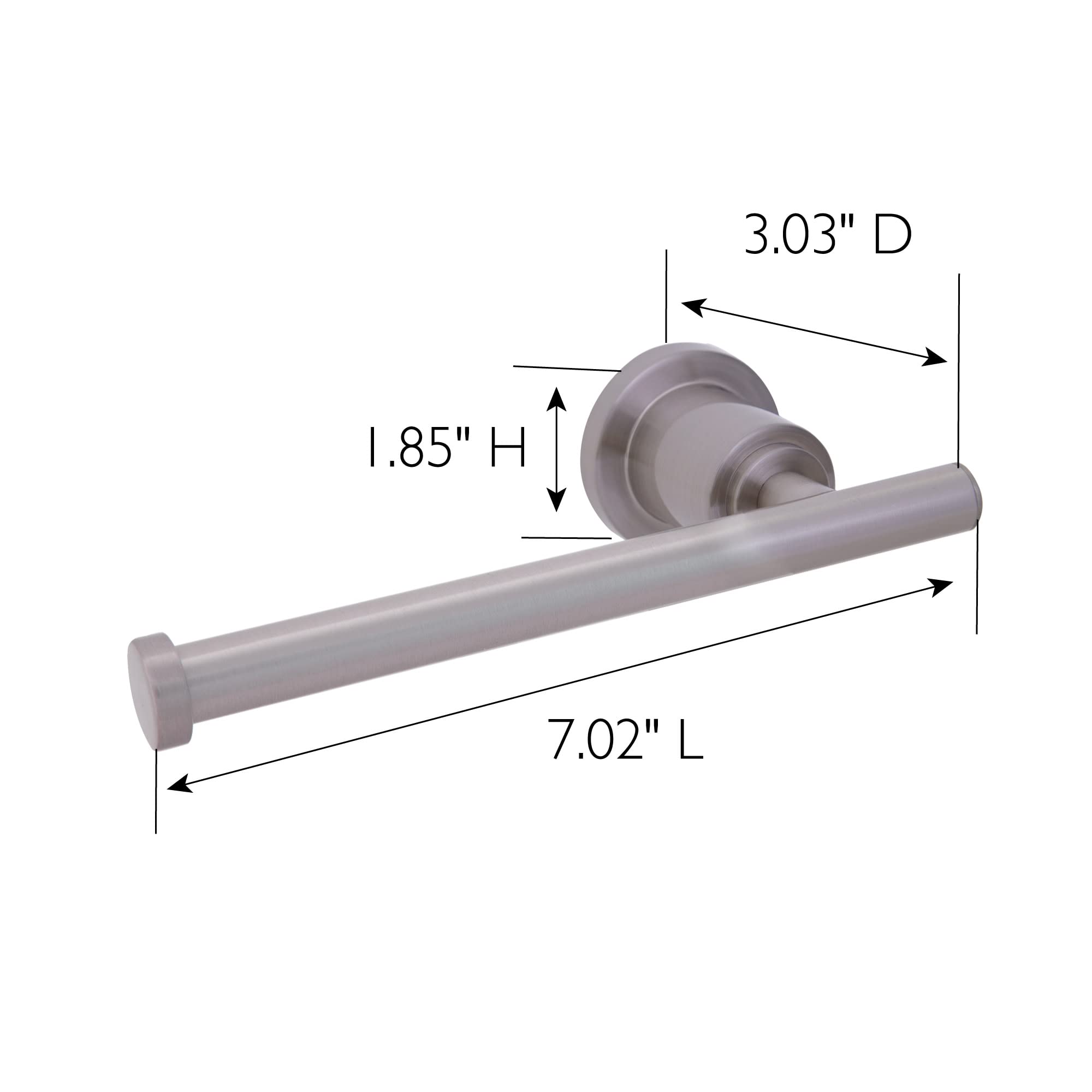 Design House 560383 Geneva Contemporary Toilet Paper Holder For Bathroom, Satin Nickel, 1 Count (Pack Of 1)