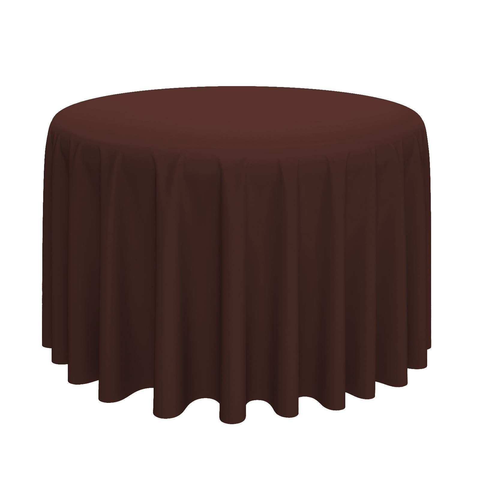 Lann'S Linens - 108 Round Premium Tablecloth For Wedding/Banquet/Restaurant - Polyester Fabric Table Cloth - Chocolate Brown