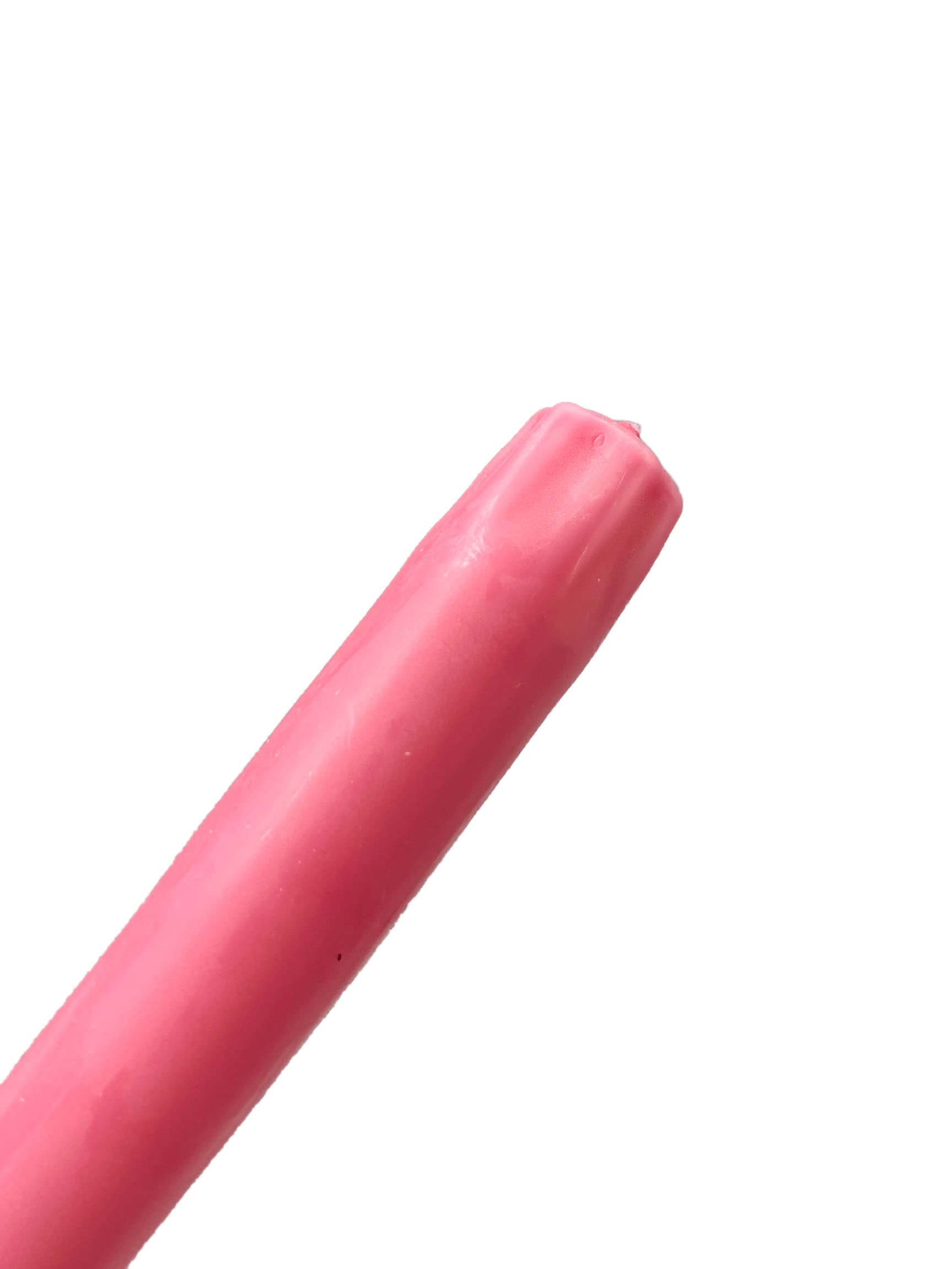 D'light Online Elegant Taper Premium Quality Candles  Hand-Dipped  Dripless and Smokeles - Set of 12 Individually Wrapped (12 Inch  Rosewood Pink)
