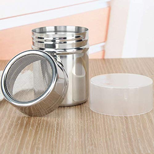 Aeyistry Powder Shakers Powdered Sugar Shakers Cinnamon Shakers With Lid Stainless Steel
