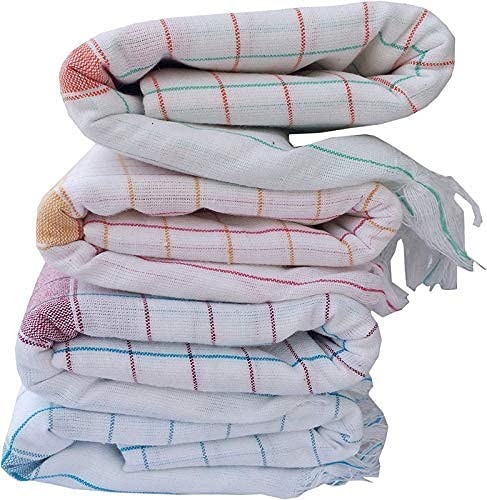 Ayus White Cotton Bath Towels Manufactured Sircilla 36 * 72 Inches (Pack Of 4). Pure Cotton Towels Suitable For All Men And Wome