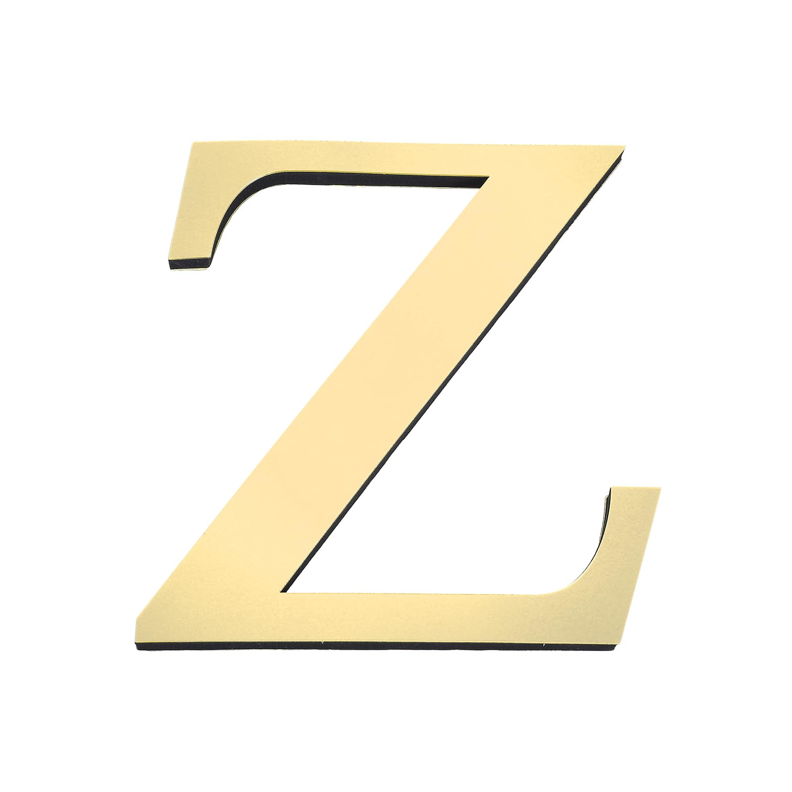 PATIKIL 7.87 Inch 3D Acrylic Alphabet Mirror Wall Stickers Letter Z Self-Adhesive Home Decor Letter Sign Art Sticker Decal for D