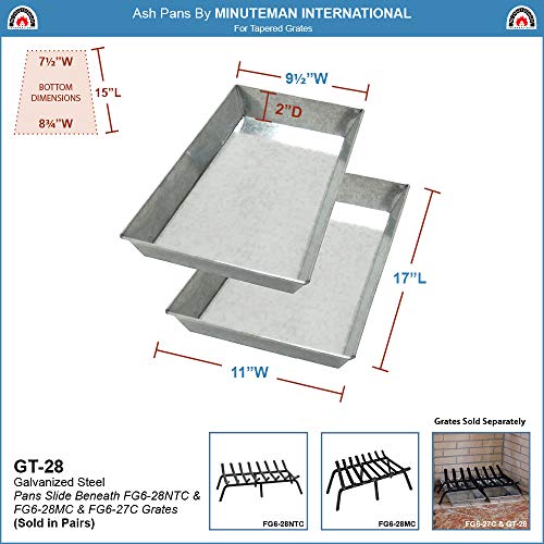 Minuteman-Achla Gt-28 Ash Pan Set For 28 In. Grate