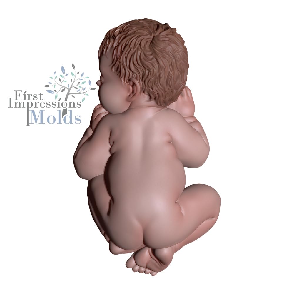 Sleeping Baby 5 X Large Silicone Mold B236 By First Impressions Molds