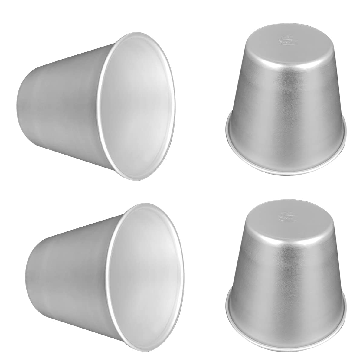 Frigiire 12 Pieces Pudding Molds For Baking Single Muffin Tin Cupcake Tin Ramekins Cups Nonstick Souffle Darioles Mould Aluminum