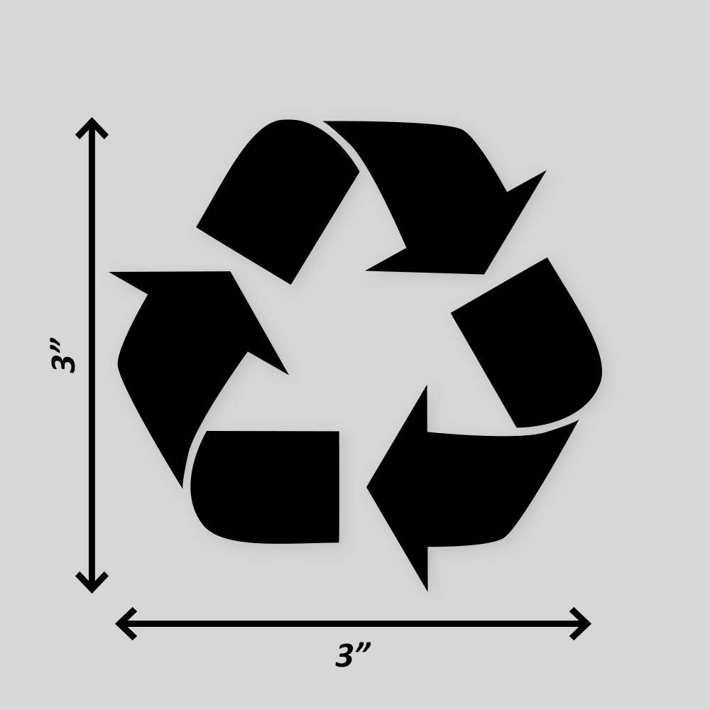 Ignixia (2 Pack) Recycle Bin Sticker For Trash Can To Organize Garbage Containers, Recycle Sign Decal Plotter Cut Vinyl Recycle