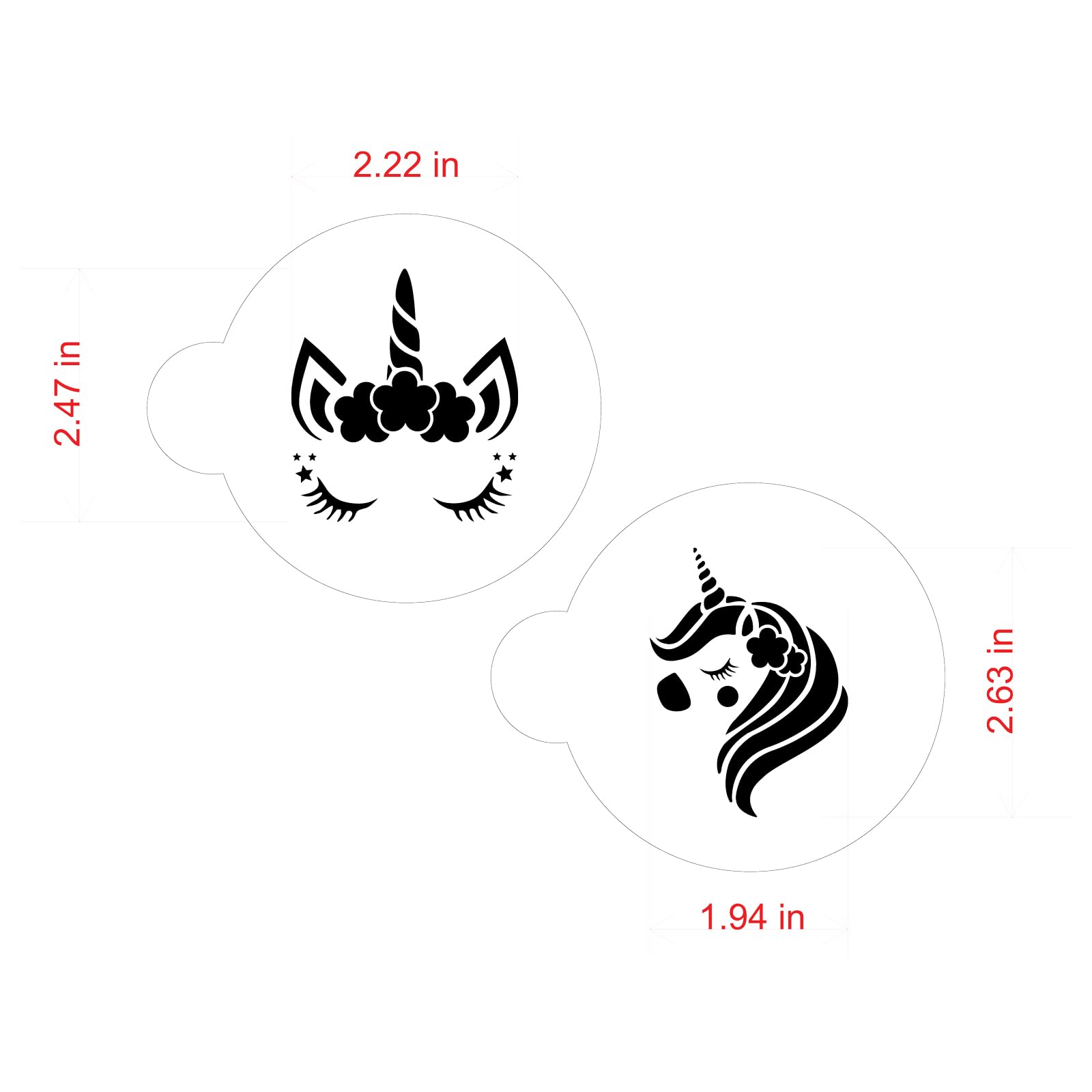 Unicorn Cookie Stencil Set C1027 By Designer Stencils