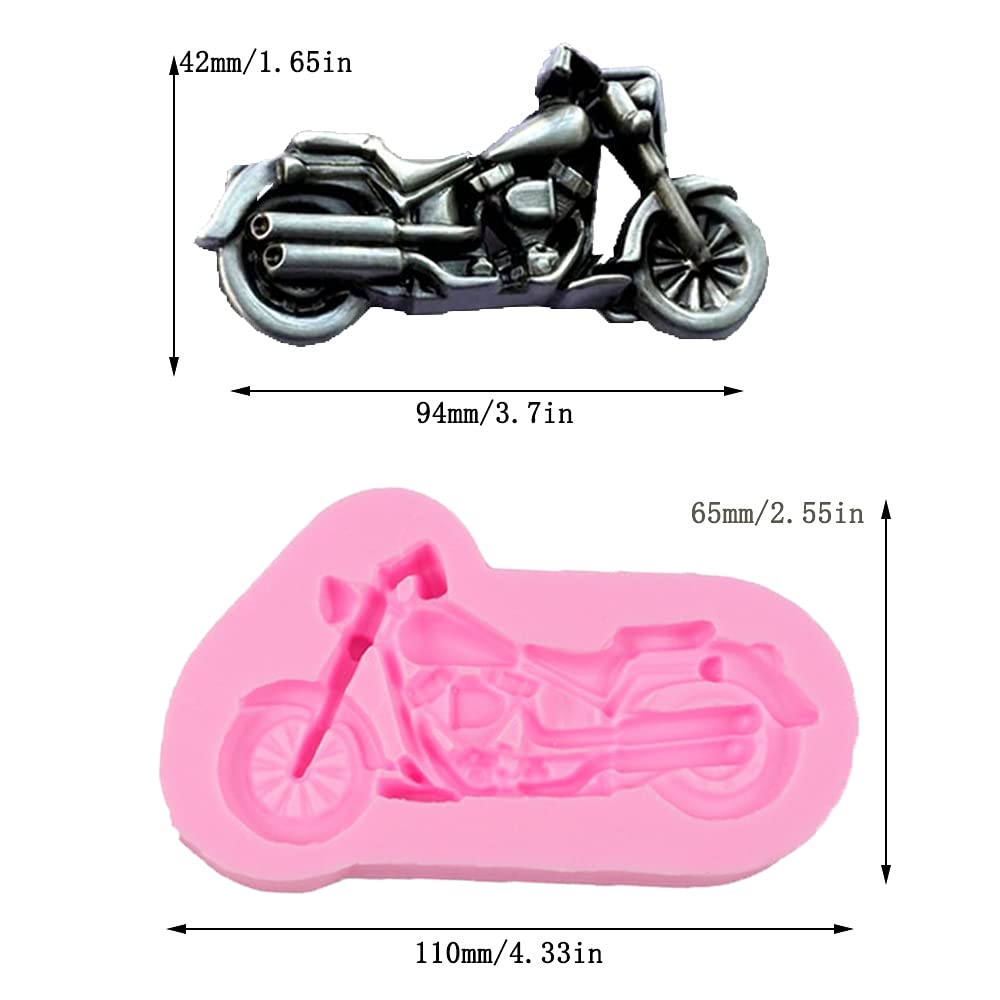 Cestony Motorcycle Silicone Molds For Diy Cake Fondant Biscuit Cookies Soap Sugar Pudding Chocolate Hard Candies Dessert Candle