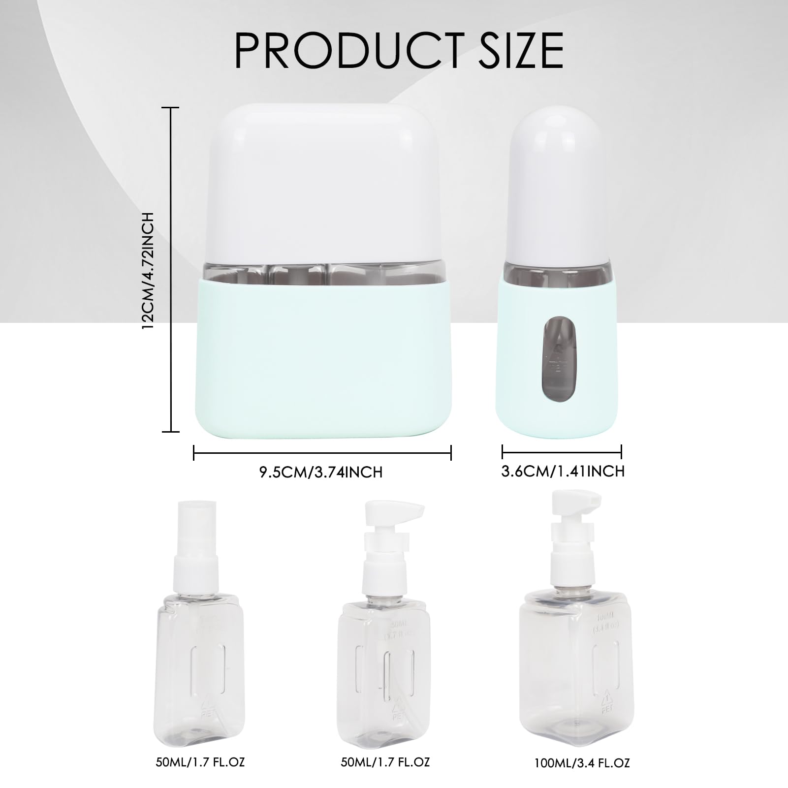 Songaa Travel Bottles For Toiletries - Travel Shampoo And Conditioner Bottles For Toiletries, 3 In 1 Toiletry Bottle Travel Cont