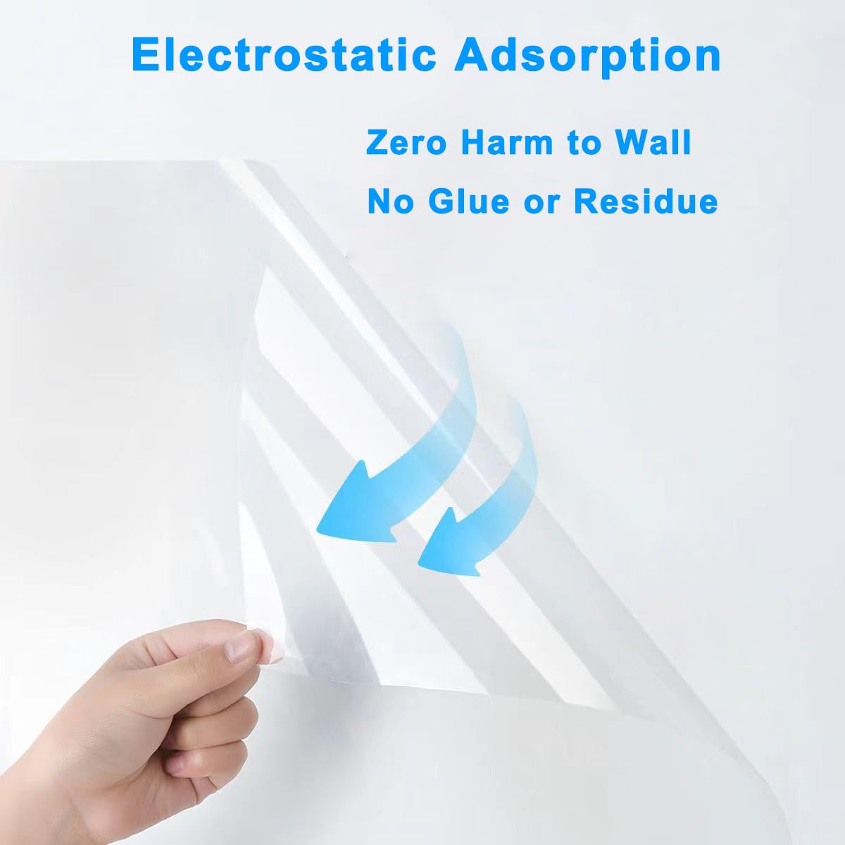 Wall Protector, Clear Electrostatic Adsorption Film Stickers(1.48Ft X 16.4Ft) For Kitchen & Office -Shield Paint From Oil Splash