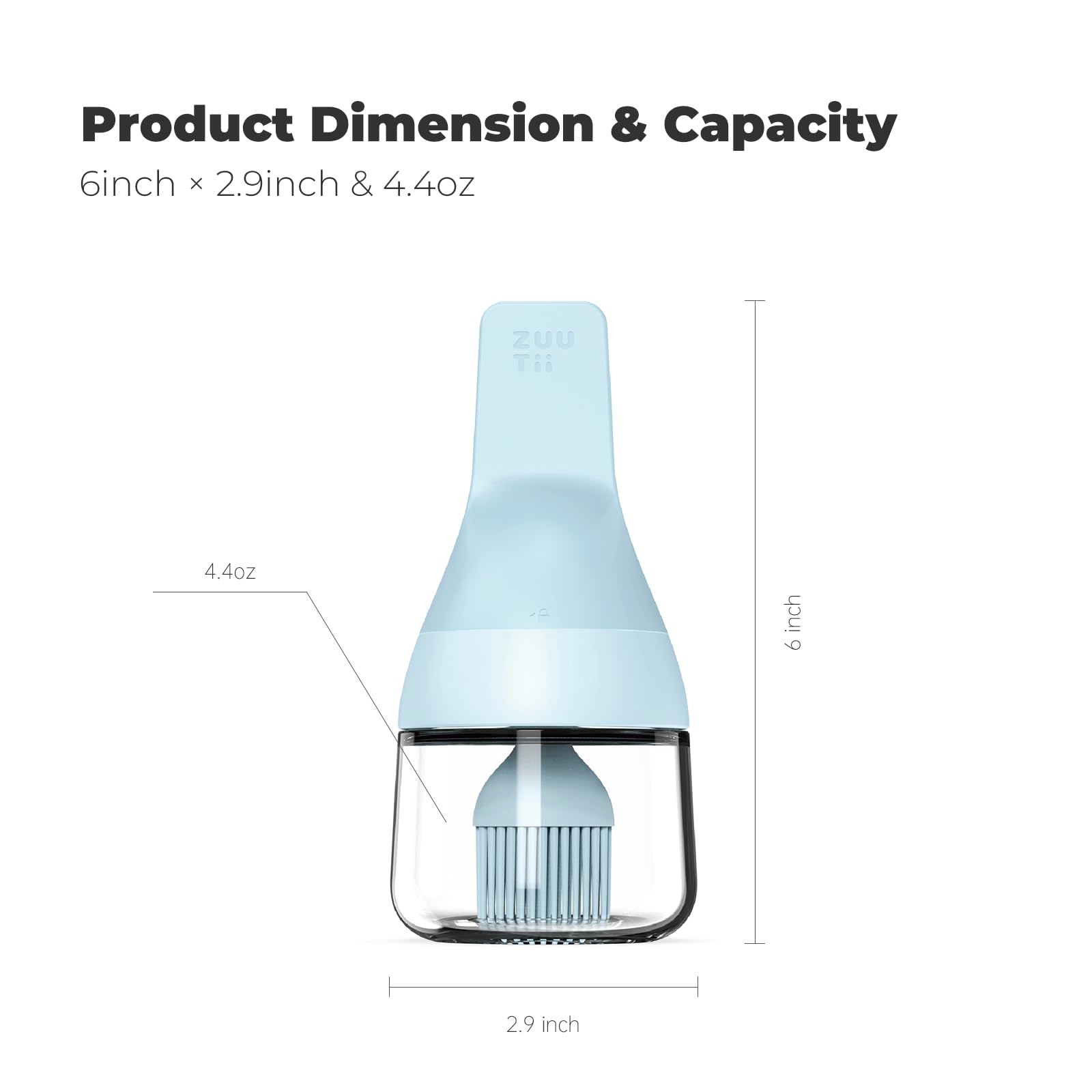 Zuutii Oil Dispenser With Silicone Brush For Cooking, Glass Oil Bottle With Heat Resistant Basting Brushes For Baking, Food Brus