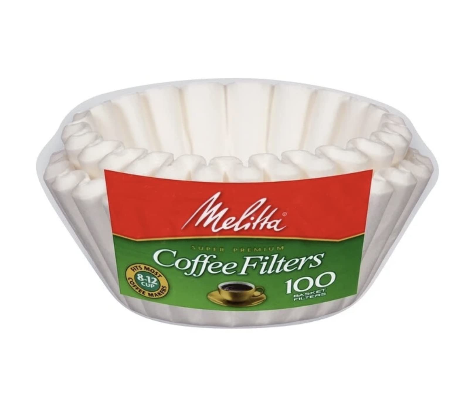 Melitta 629524 8 To 12 Cup White Coffee Basket Filters 200 Count