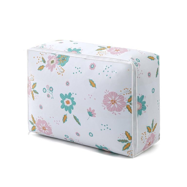Homeistic Applience Under Bed Storage Bag Blanket UnderBed Quilt Clothes With Washable Waterproof Fordable Transparent Printed 