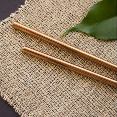 2Activelife Copper Straws, Pure Copper Drinking Straws Gift Set Food Safe 8.5Inch Long Handcrafts Bent And Straight Copper Straw