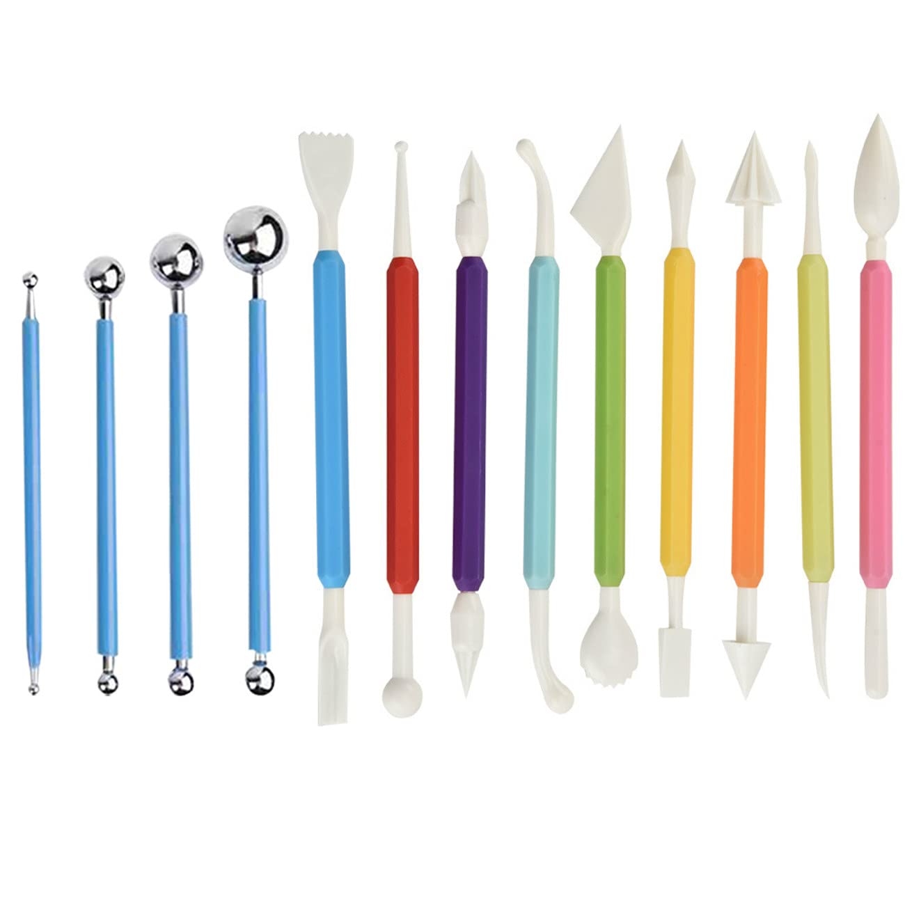 Yqboom 13Pcs Diy Fondant Tool, Cake Decorating Hand Tool, Gum Paste Modeling Tools