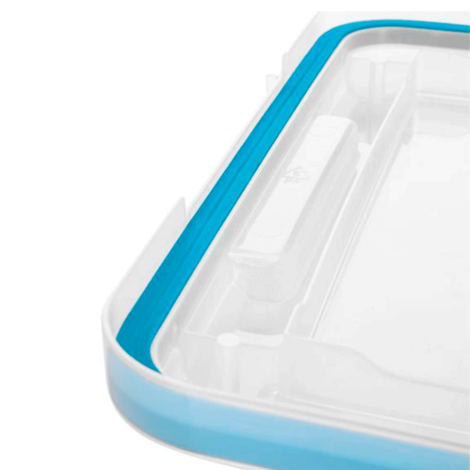 Sterilite 20 Qt Gasket Box, Stackable Storage Bin With Latching Lid And Tight Seal, Plastic Container To Organize Basement, Clea