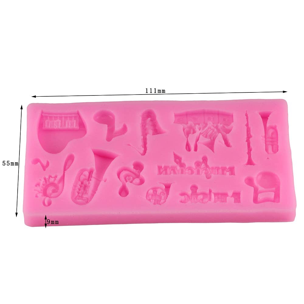 Cestony Mini Musical Instruments Clef Silicone Molds For Diy Cake Fondant Biscuit Cookies Sugar Pudding Chocolate Hard Candies D