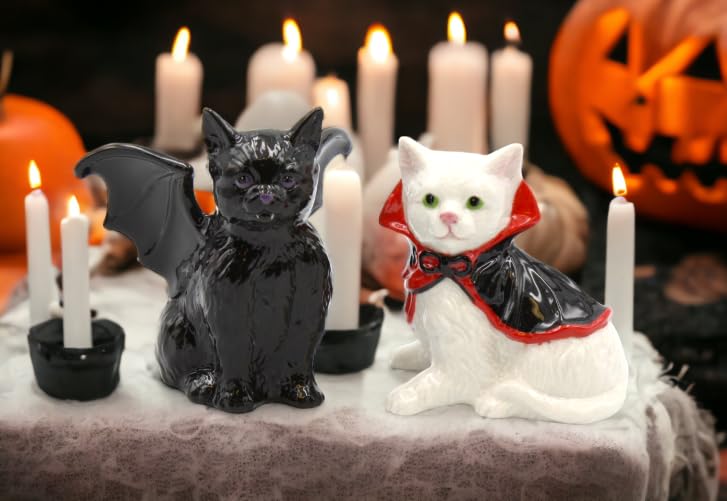 Cosmos Gifts 20770 Vampire And Dracula Cat Salt And Pepper Shakers