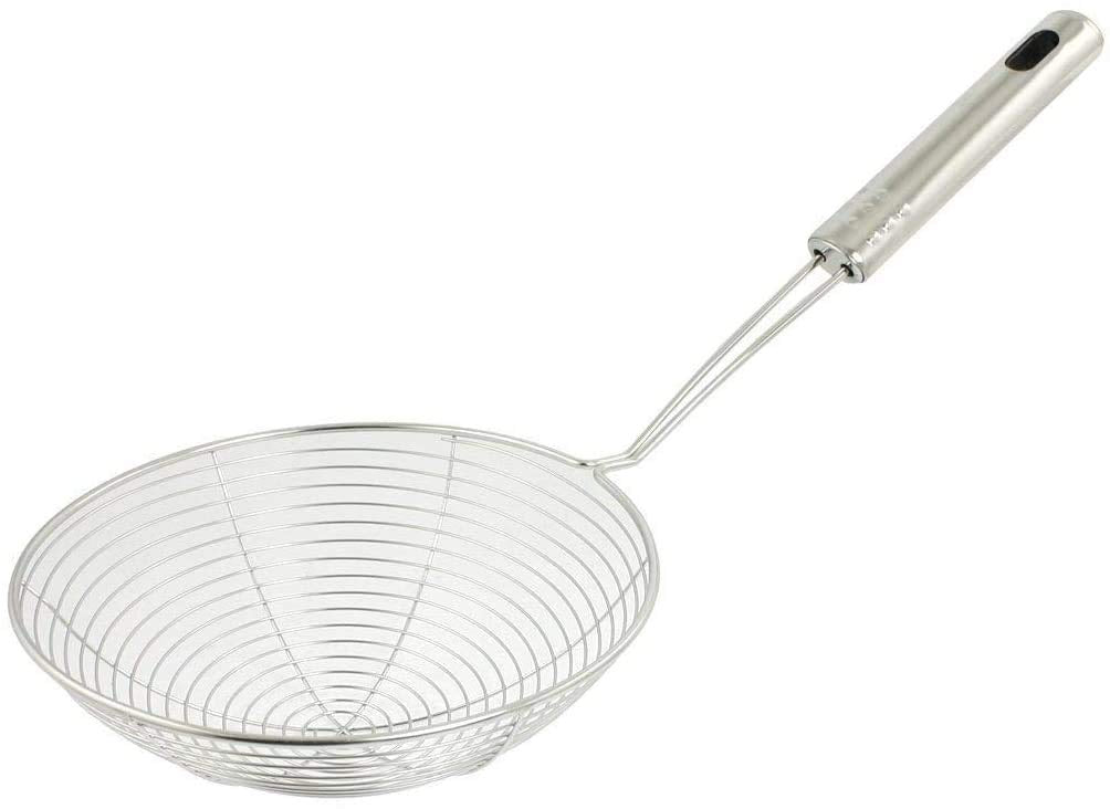 8.1 Inches Long Handle 13.2Cm Dia Mesh Net Strainer Ladle
