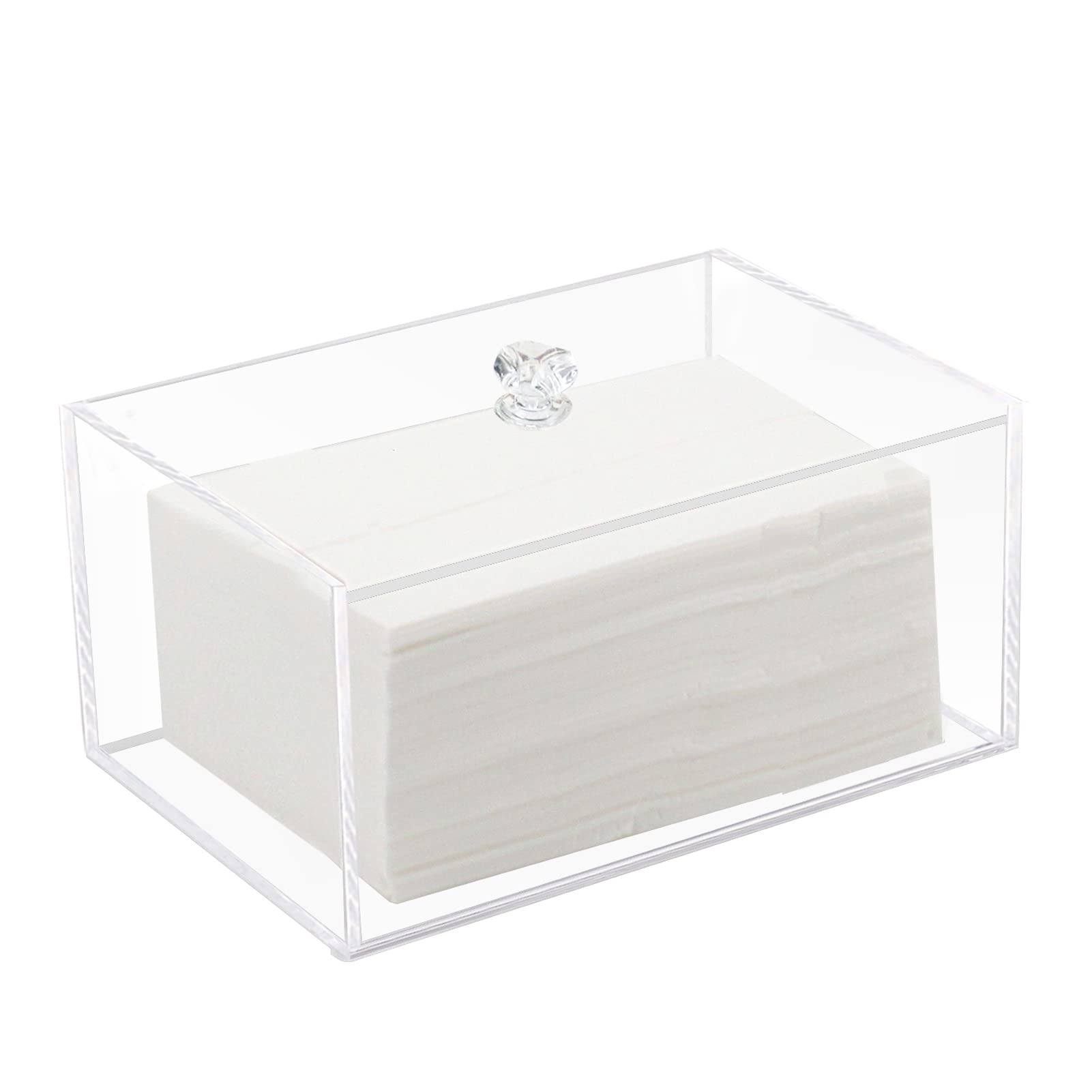 Weiai Acrylic Dryer Sheet Holder, Clear Dryer Sheets Box Container For Laundry Dispenser Storage
