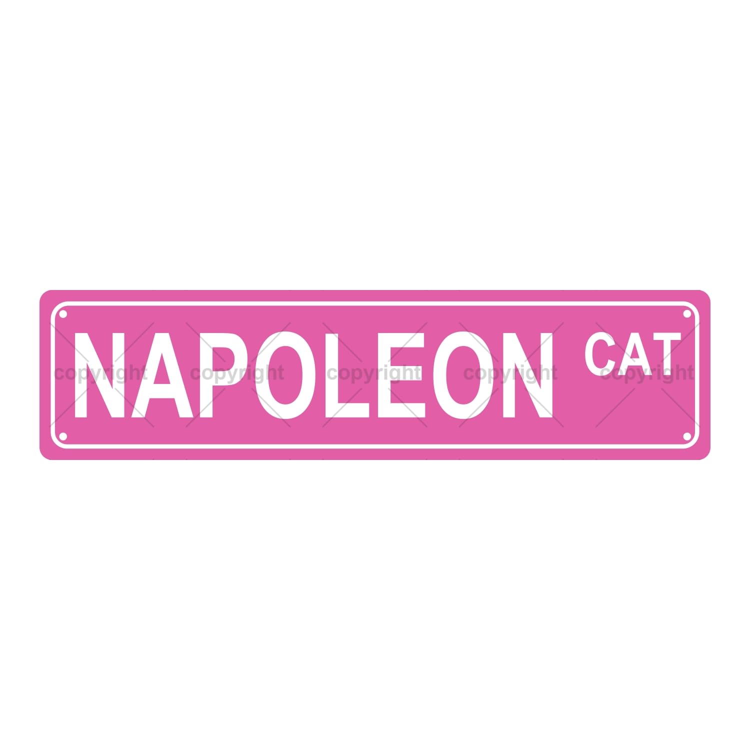 NAPOLEON CAT CAT Metal Tin Street Sign Bar Cafe Garage Cave Home Room Wall Bathroom Farmhouse Garden Porch Patio Decor, 16 x 4 I