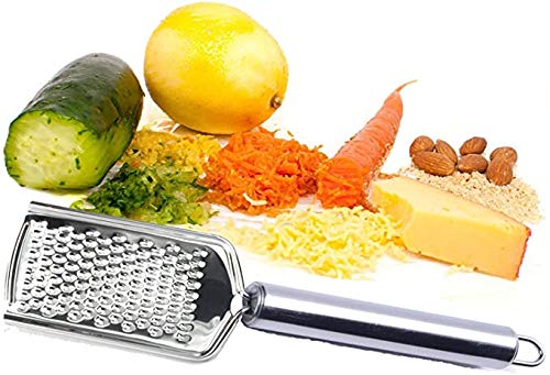 Kitchen King 1 Pcs Japnease Stainless Steel Round Handle Vegetables Potatoes Cheese Grater Handheld Size: 24 * 5.5Cm /9.45 * 2.1