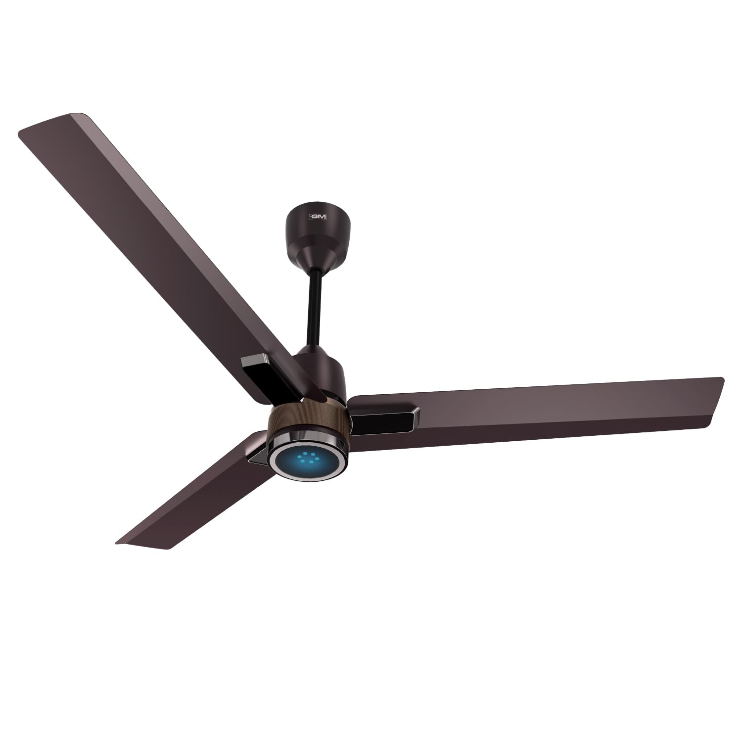 Gm Aero 360 Brown Chrome 1200 Mm Bldc Ceiling Fan, Bee 5 Star Energy Saving, 350 Rpm | Aerodynamic Blades For Better Air Flow | 