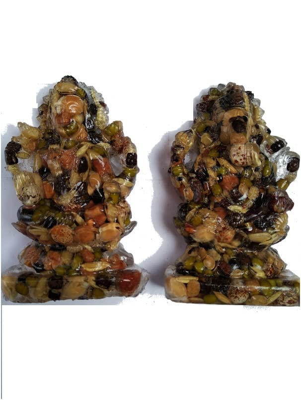 suvasane Navadhanya Ganesh and Lakshmi Idols for Pooja and home to bring sucess and all positive vibes