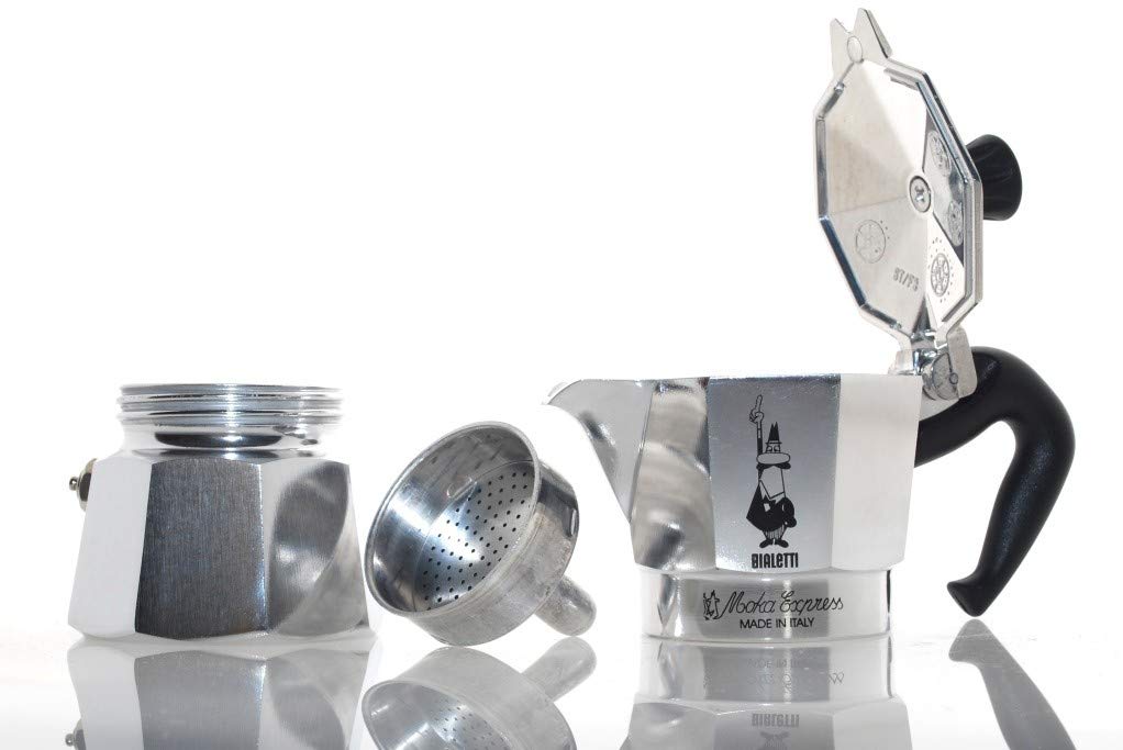 Original Bialetti 12-Espresso Cup Moka Express | Espresso Maker Machine And Zonoz Wooden Small Espresso Stirring Spoon Bundle (1