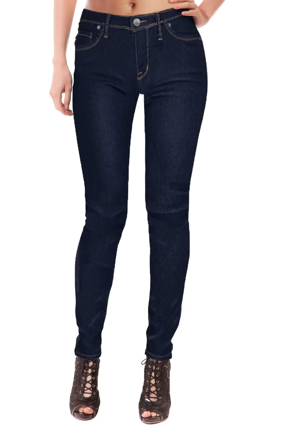 Hybrid  Company Womens Super Comfy Stretch Denim 5 Pocket Jean P22880Sk Indigo 3 Short