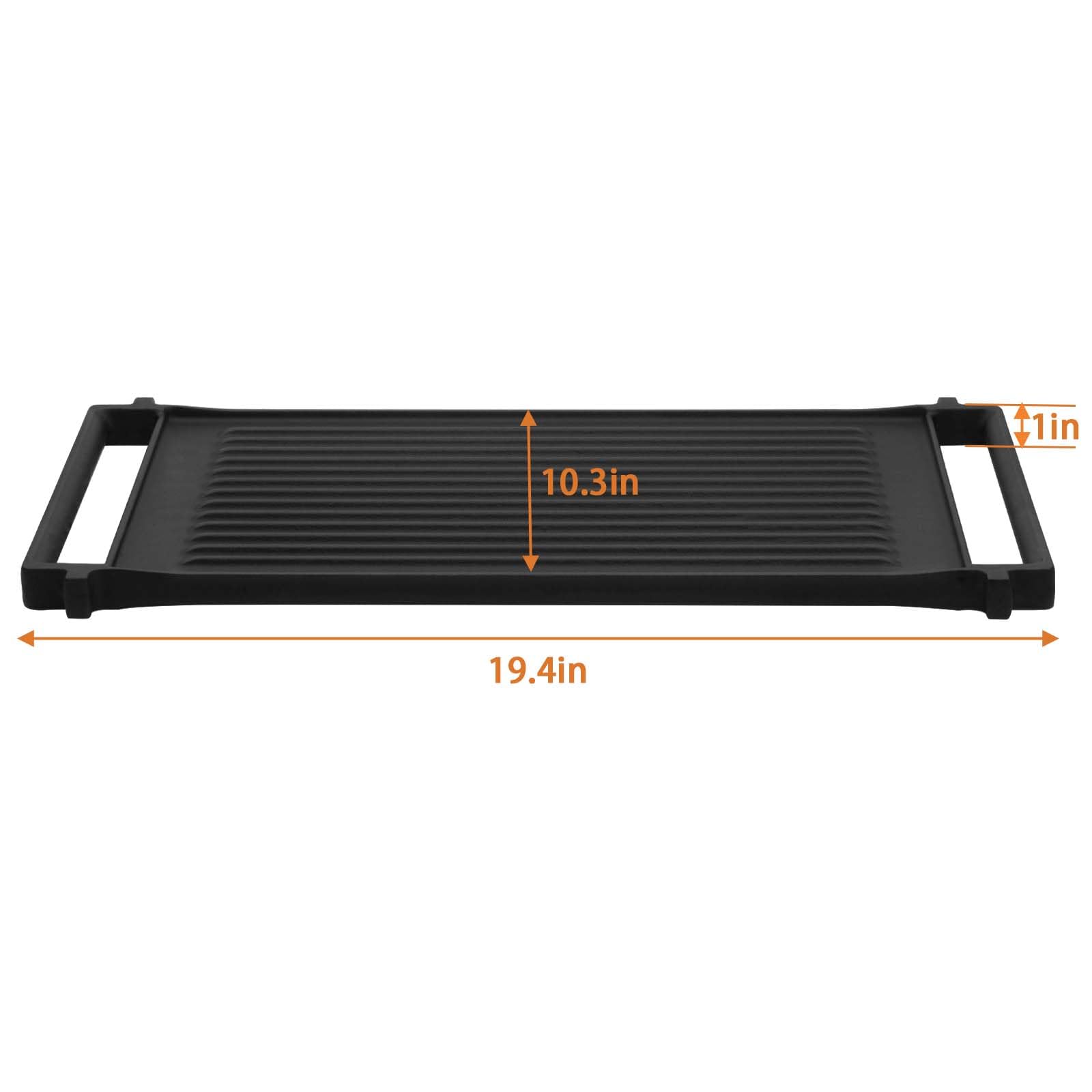 Wb31X24998 Gas Stove Griddle Plate,Griddle Replacement Parts, Heavy Duty Cast Iron Reversible Griddle/Grill Combo For Ge Stove G