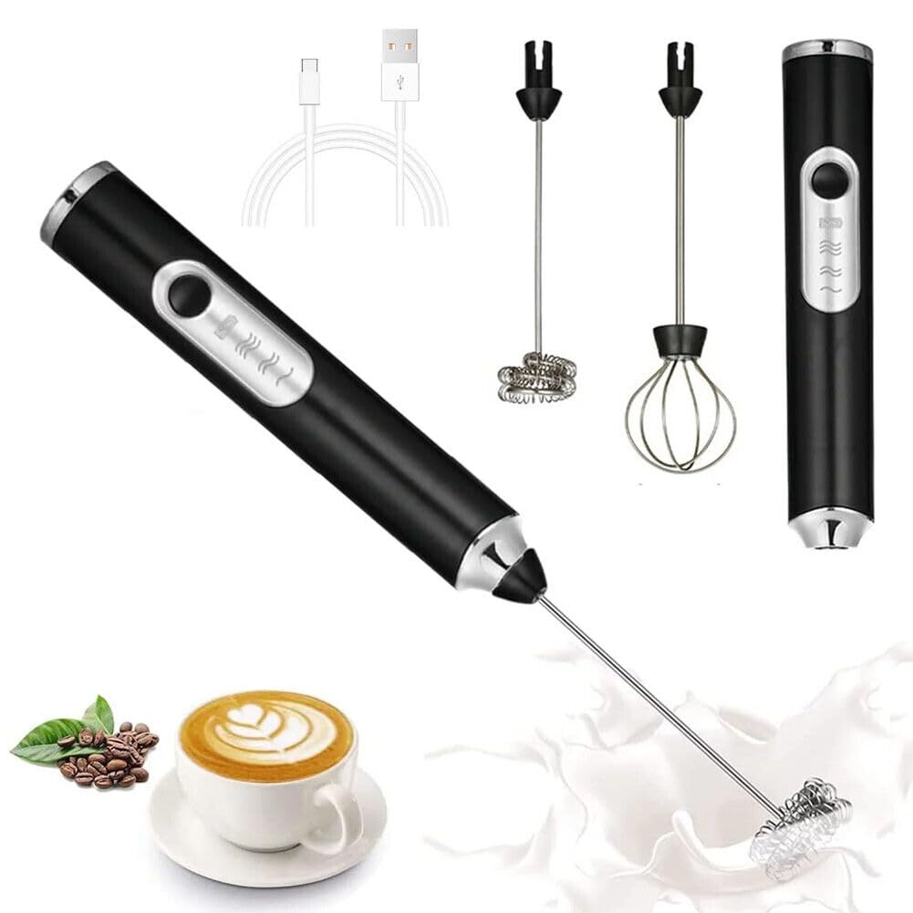 HOME SKILL Milk Frother Hand Blender Electric Foam Maker USB Rechargeable  Whisker Electric Blender for Milk Electric Coffee Be