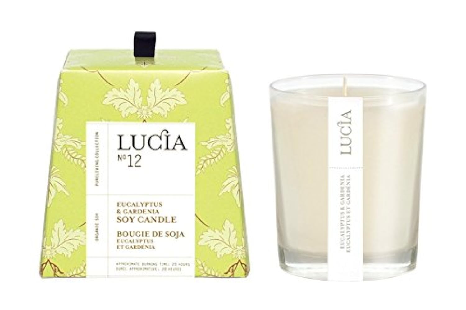 Lucia Candle, Eucalyptus and Gardenia, 0.18 Ounce