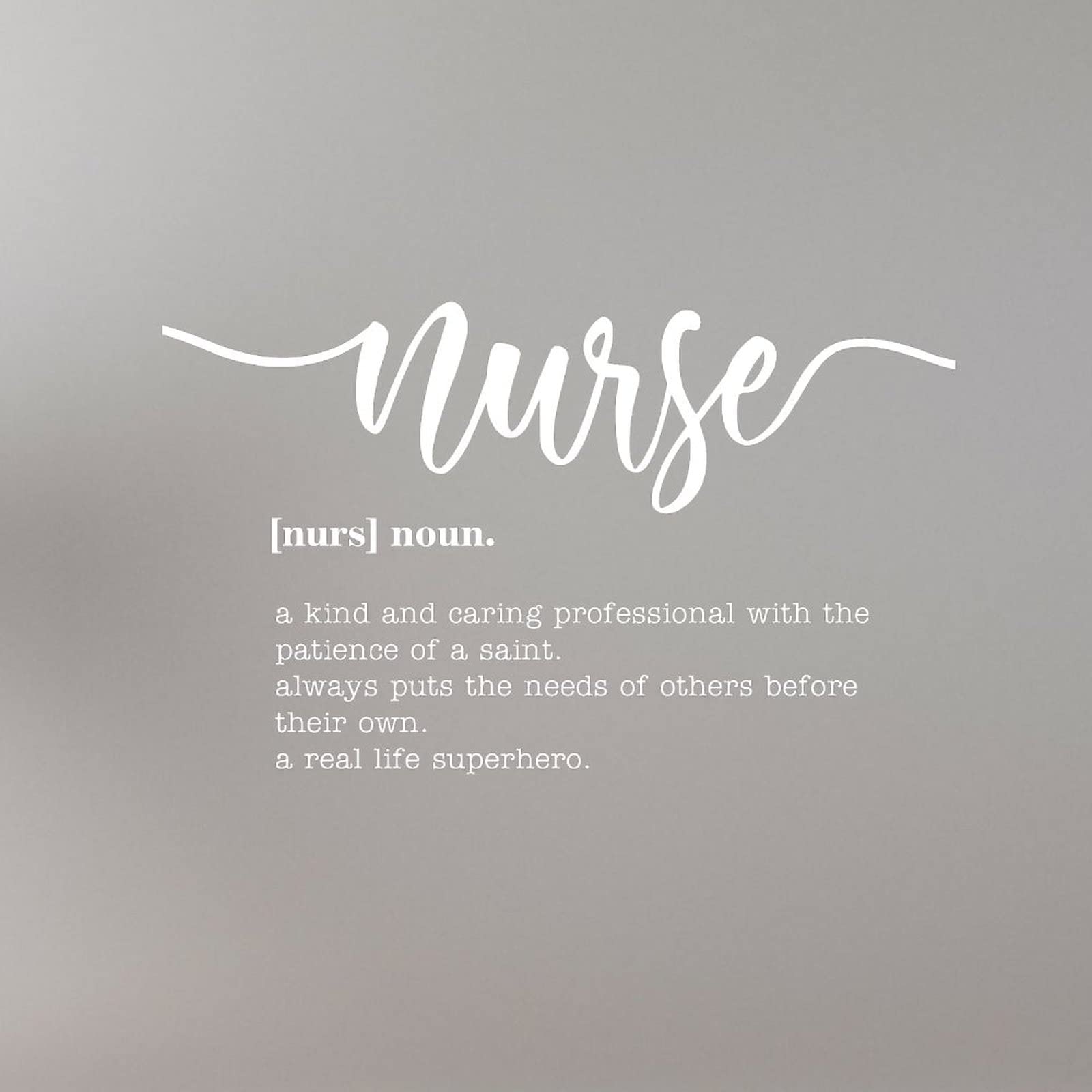 Nurse Word Definition Meaning Wall Decor Stickers Definition Quote Quotes Vinyl Wall Decals for Living Room Kids Rooms Girls Boys Wall Art Home Decor Housewarming Gift 12x12in