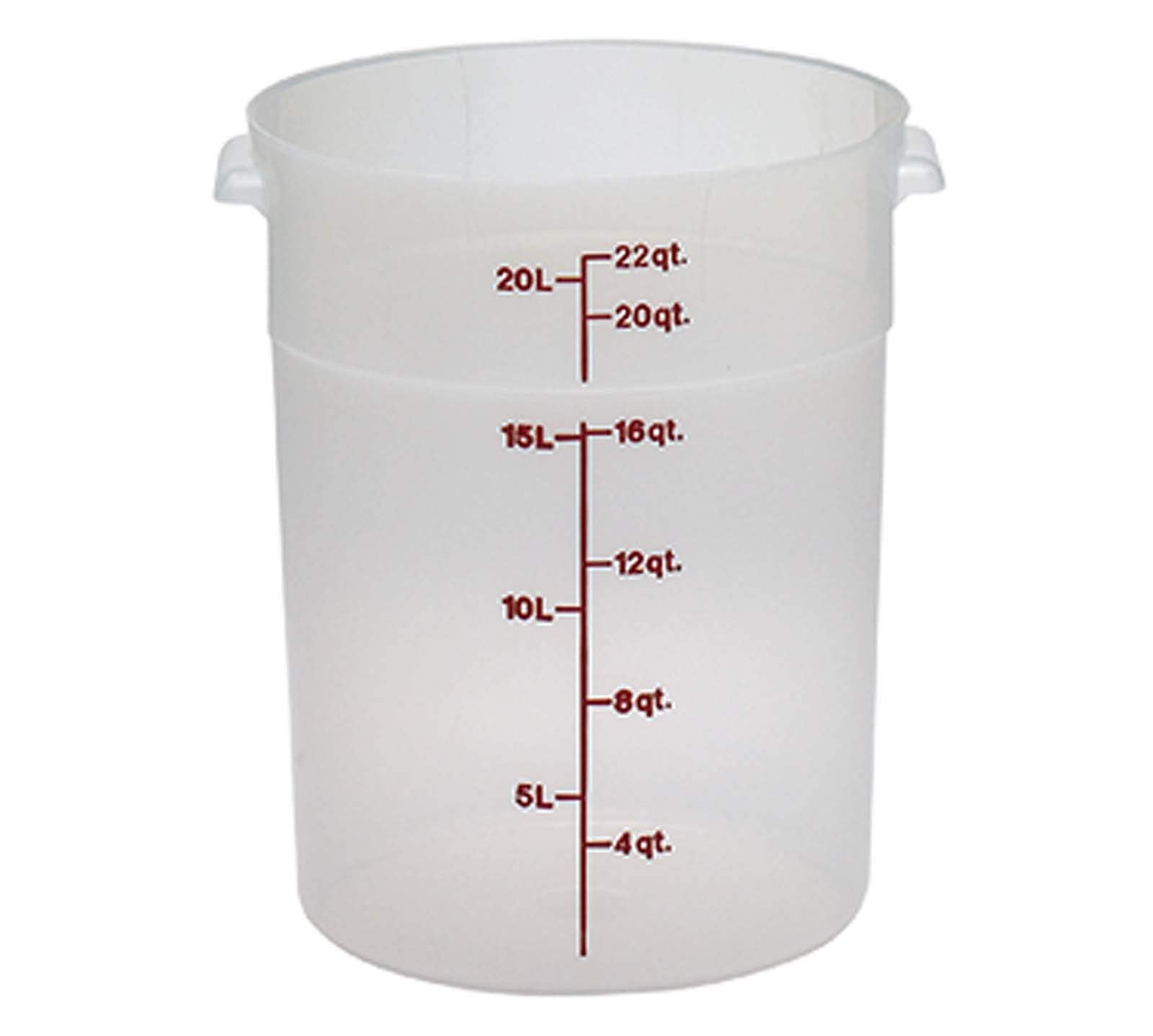 Cambro (Rfs22Pp190) 22 Qt Round Graduated Food Storage Container - Camwear