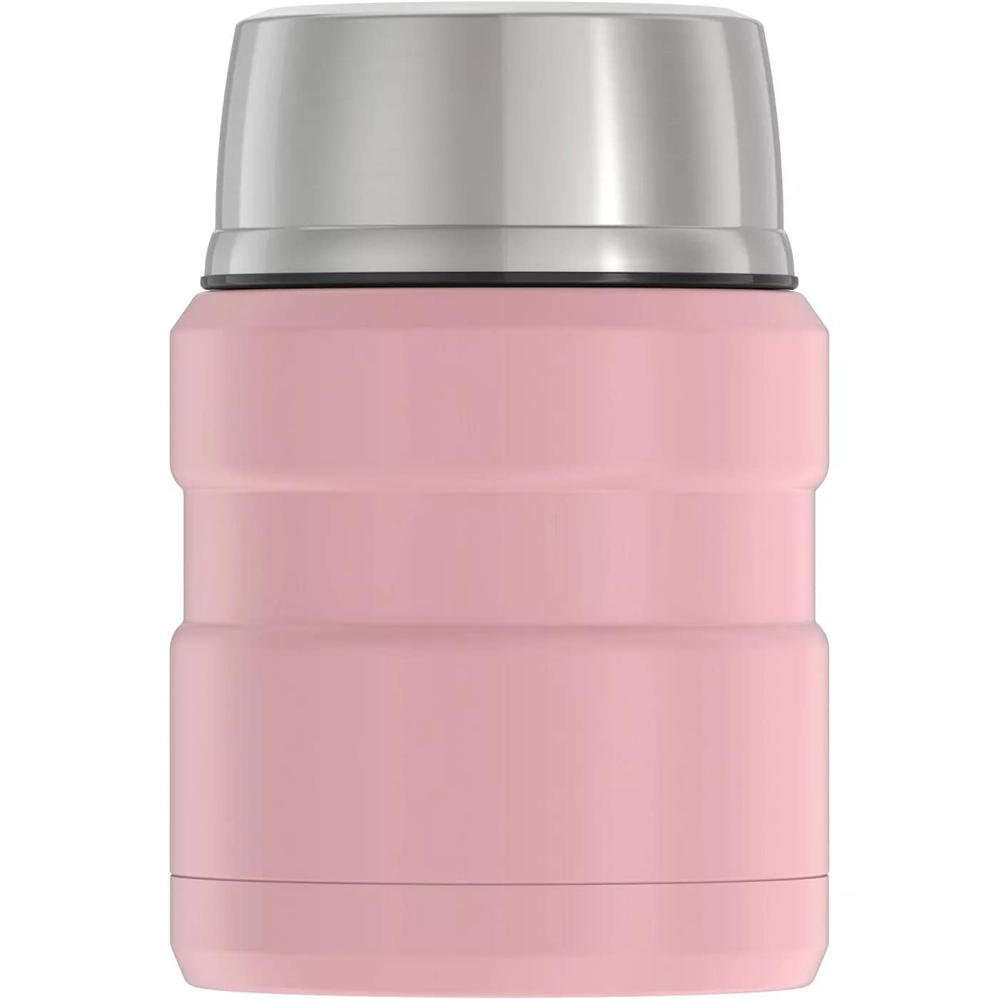 Thermos Stainless King Vacuum-Insulated Food Jar With Spoon, 16 Ounce, Matte Rose