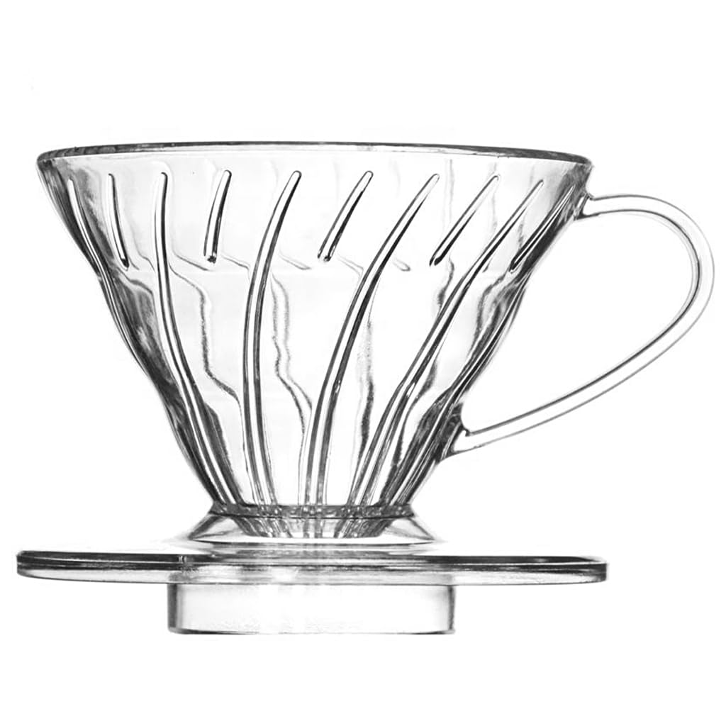 Supvox Plastic V60 Coffee Dripper Heat Resistant Resin Pour-Over Coffee Dripper With Handle Universal Pour-Over Coffee Dripper F