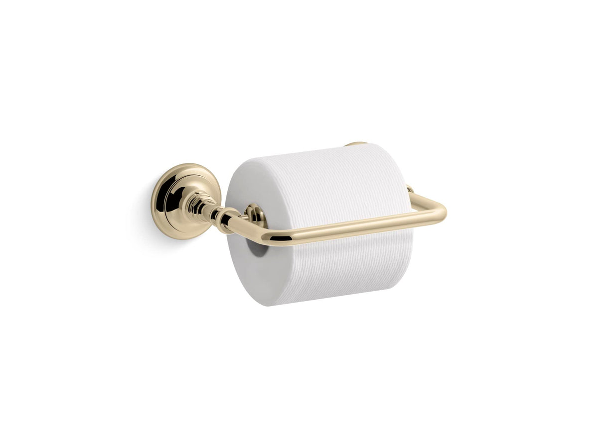 Kohler K72573-Af Artifacts Single Bar Horizontal Tissue Holder Vibrant French Gold