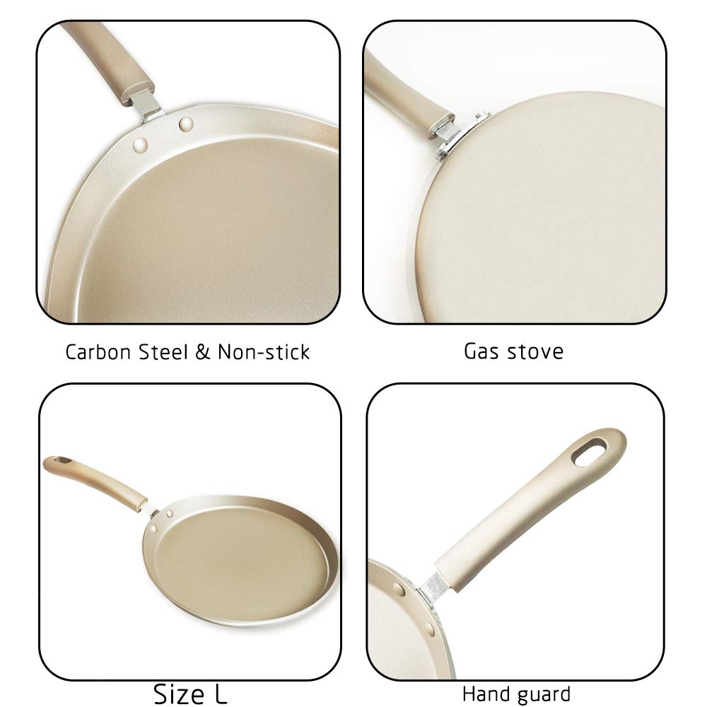 Soldadito Crepes Pancake Pans Nonstick Frying Pan Induction Omelette Skillet Carbon Steel Griddle Flat Pan Crepe Maker With Acce