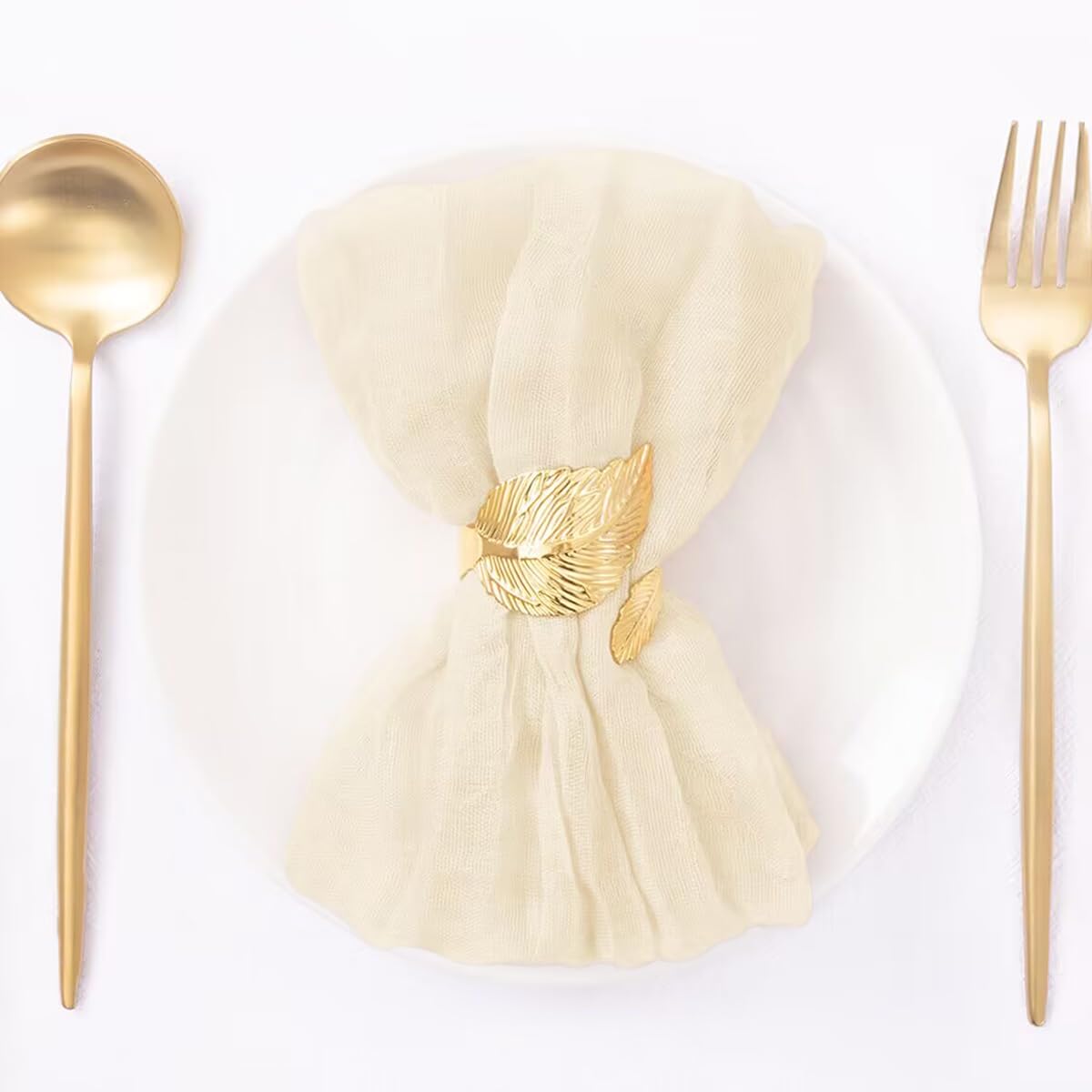 Mlmc Rustic Cheesecloth Napkins Set Of 24 Beige Gauze Cheese Cloth Napkins 21''X21'' Wrinkled Table Napkins In Bulk For Spring B