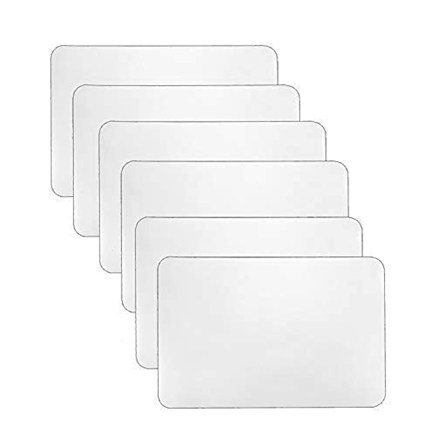 Yoleshy 6 Pcs Plastic Placemats, Heat Resistant Washable Table Mats For Dining, Kitchen (17 ' ' X 11 ' '), Clear