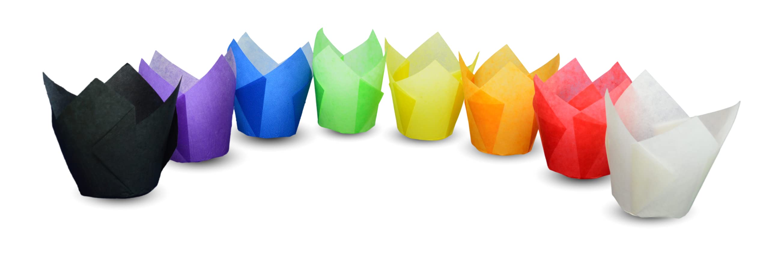 Rainbow Tulip Baking Cups Cupcake Liners Muffin Liners Greaseproof Paper 200