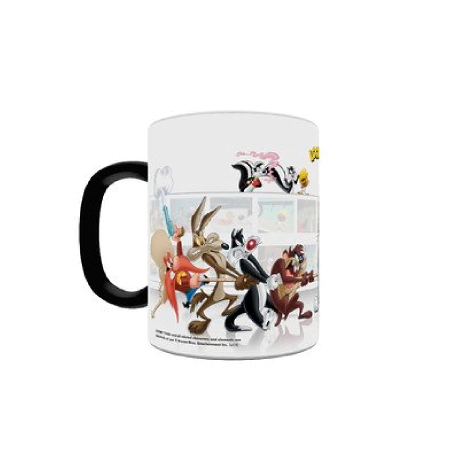 Morphing Mugs Looney Tunes (The Tunes) Ceramic Mug, Black