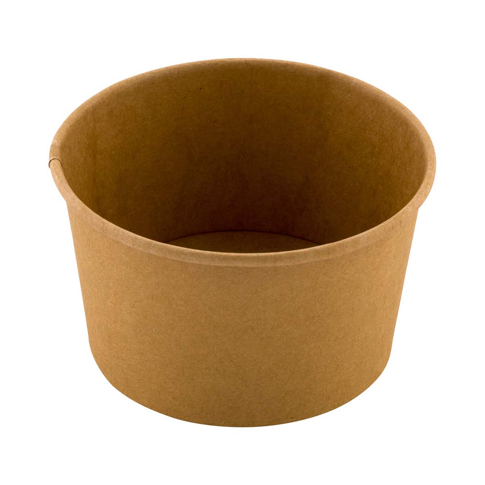 Coppetta 12-Ounce Dessert Cups, 200 Disposable Ice Cream Cups - Lids Sold Separately, Sturdy, Kraft Paper Frozen Yogurt Bowls, F